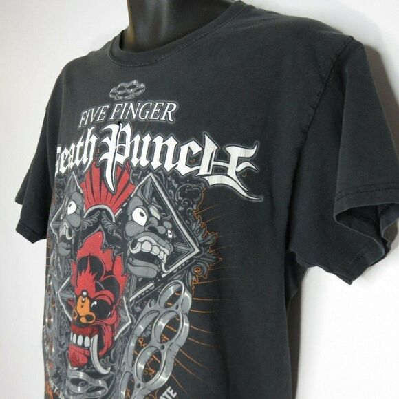 Five Finger Death Punch 5FDP Black TShirt L Legion Monster You Helped Create - Picture 7 of 11